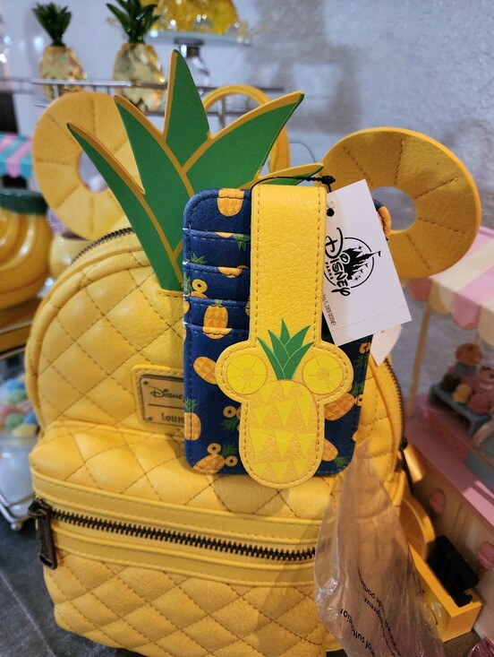Disney Parks Loungefly Pineappple Dole Mickey Backpack Purse Bag Id Wallet New main image 4